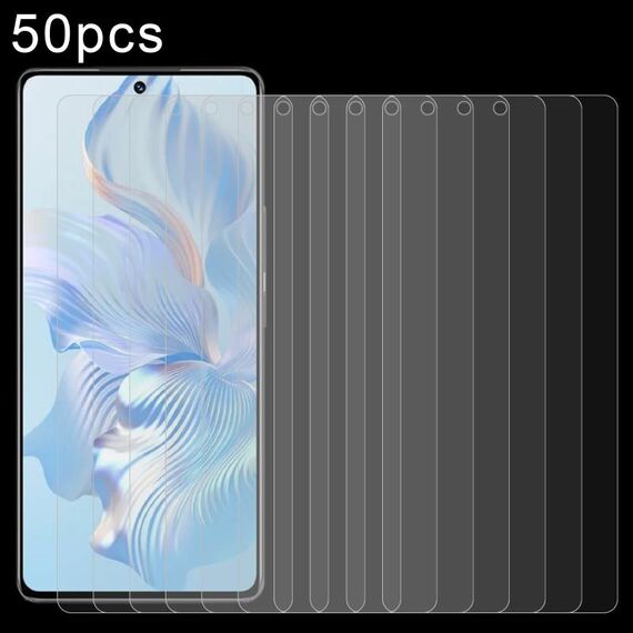 Per Honor 80 Pro Flat 50 PZ 0.26mm 9H 2.5D Pellicola in vetro temperato
