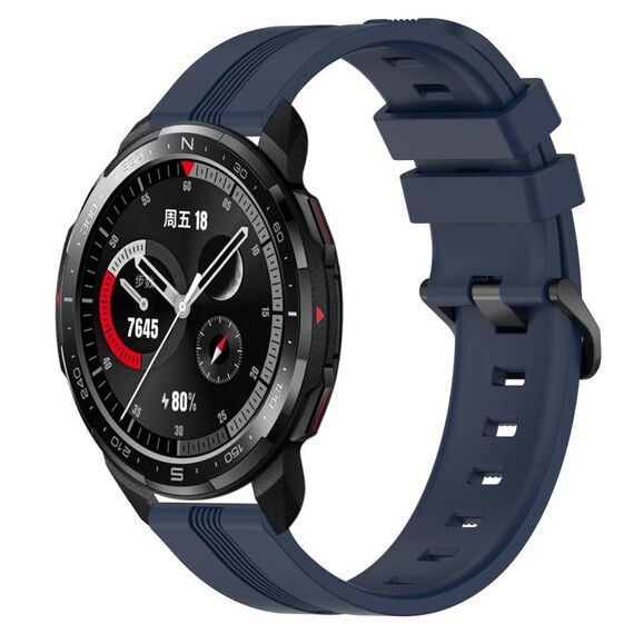 For Honor Watch GS Pro Cinturino in silicone a strisce concave da 22 mm (blu navy)