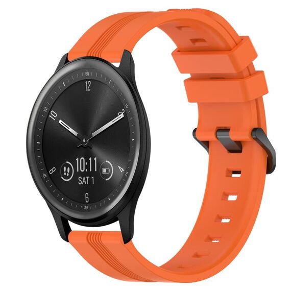 Per Garmin Vivomove Sport Cinturino in silicone a strisce concave da 20 mm (arancione)