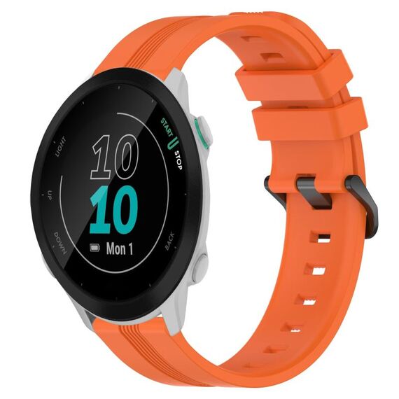Per Garmin Forerunner 55 Cinturino in silicone a strisce concave da 20 mm (arancione)