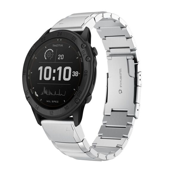 Per Garmin Tactix Delta 26mm cinturino in acciaio inossidabile con guscio di tartaruga (nastro)