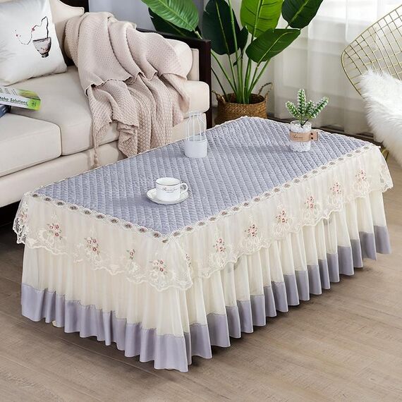 Tovaglia rettangolare in tessuto semplice in pizzo, dimensioni: 80x140 cm (caffè in velluto pelle di pesca)