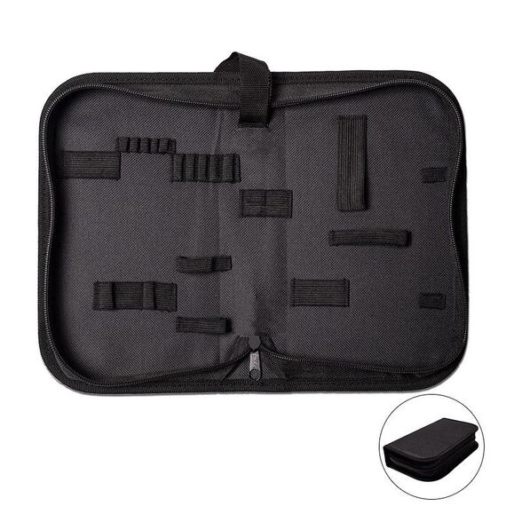 Pacchetto portaoggetti con cerniera Borsa porta attrezzi multifunzione portatile, stile: pelle C