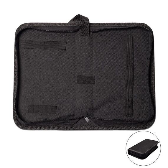 Pacchetto portaoggetti con cerniera Borsa porta attrezzi multifunzione portatile, stile: tela D.