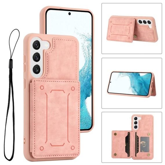 Per Samsung Galaxy S22+ 5G Dream Cover posteriore magnetica Custodia a portafoglio per telefono (rosa)