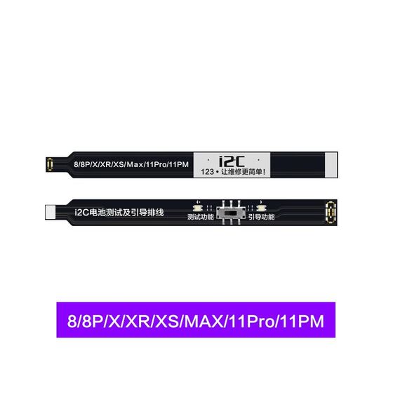 Per iPhone 8/8 Plus / X / XR / XS / XS Max / 11 Pro / 11 Pro Max i2C Cavo flessibile per test della cinghia di avvio della batteria