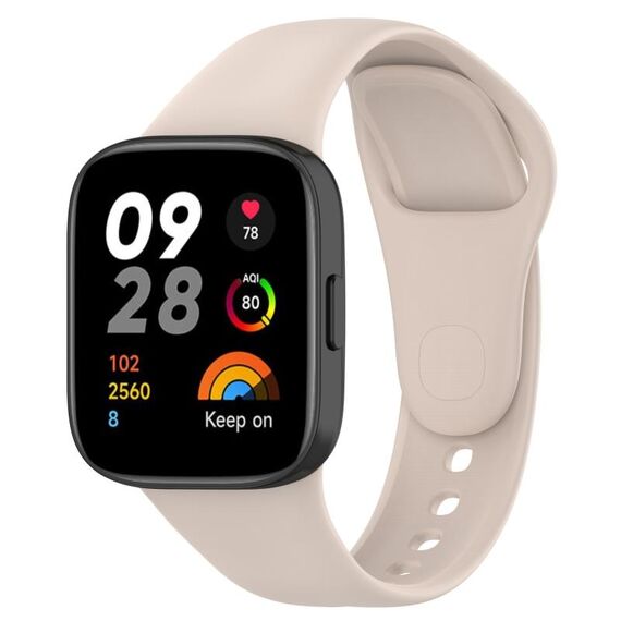 Per Redmi Watch 3 Cinturino in silicone tinta unita tipo loop (avorio)