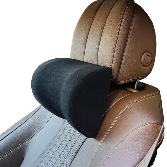 Poggiatesta in memory foam a forma di U con regolazione universale per auto A09 5D, colore: nero