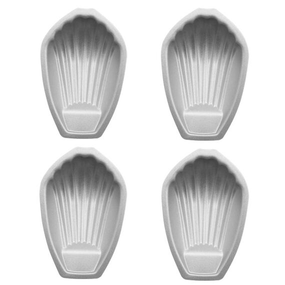 BM1067 Stampo per torta antiaderente a forma di conchiglia Stampo per teglia per biscotti da cucina, specificazione: 4 pezzi di conchiglia
