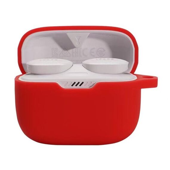Custodia protettiva in silicone per auricolari wireless JBL T230NC TWS (rosso)