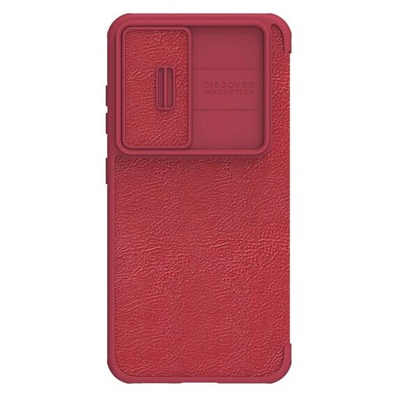 Per Samsung Galaxy S23 5G NILLKIN QIN Series Pro Cover per fotocamera scorrevole Design Custodia in pelle per telefono (rosso)
