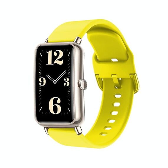 Per Huawei Fit Mini cinturino in silicone con fibbia colorata (giallo)