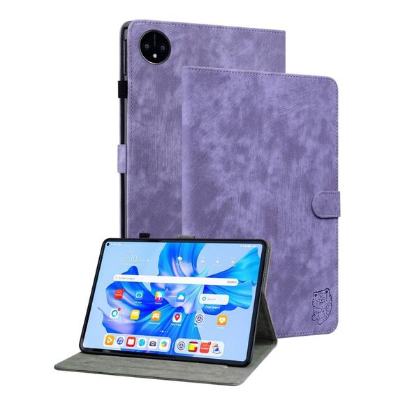 Per Huawei MatePad Pro 11 2022 Custodia per tablet in pelle con motivo a tigre (viola)