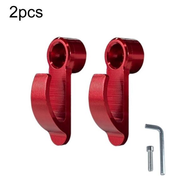 Gancio portaoggetti laterale per scooter con gancio per casco modificato da 2 pezzi (rosso)