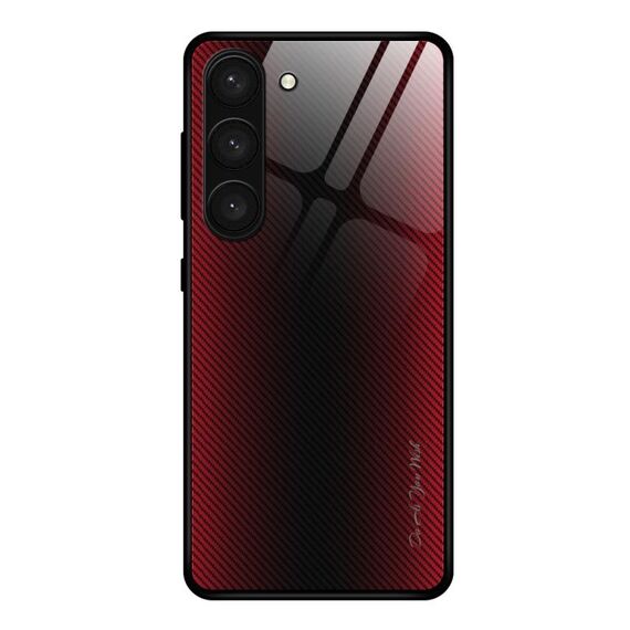 Per Samsung Galaxy S23 5G Custodia in TPU con vetro sfumato texture (rosso)