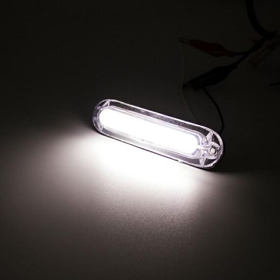 4pcs MK-162 6LED guida luminosa luce laterale 10-30V fanale posteriore laterale rimorchio (bianco)