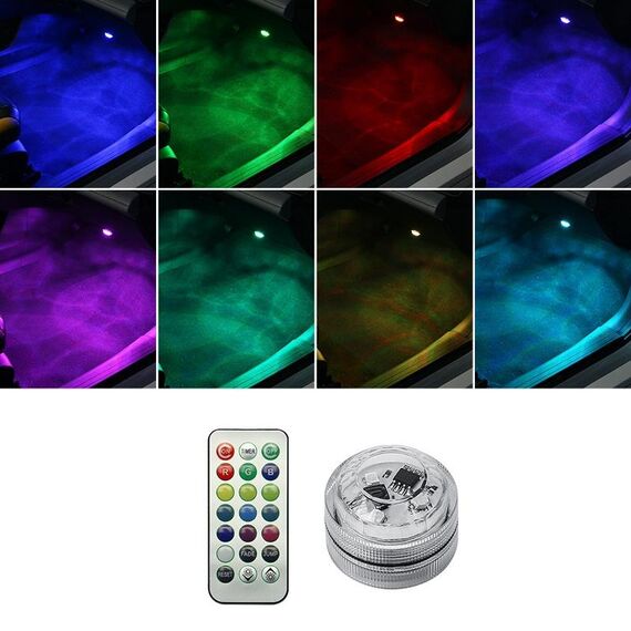 Modifica dell'auto Luce dell'atmosfera del telecomando colorato senza fili, specifica: 1 luce + 1 RC