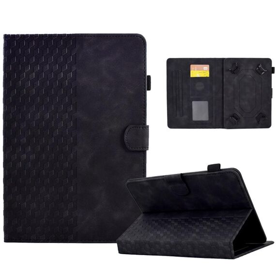 Custodia in pelle goffrata rombo per tablet universale da 7,0 pollici (nero)