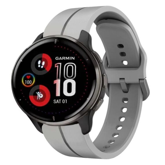Per cinturino in silicone Garmin Venu 2 Plus 20mm Loop (grigio)
