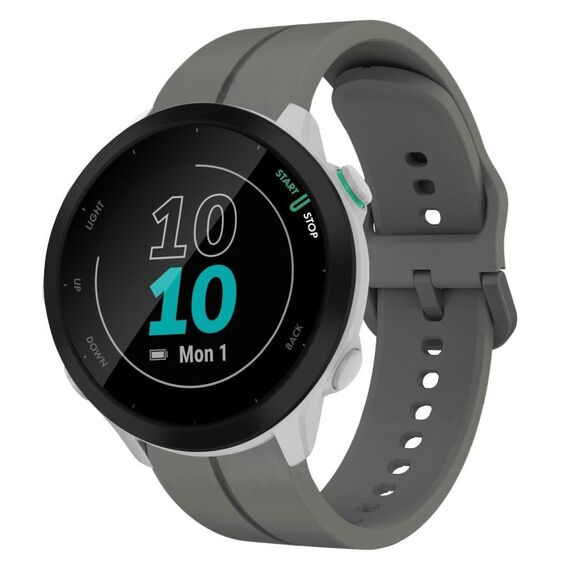 Per Garmin Forerunner 55 cinturino in silicone da 20 mm (grigio scuro)