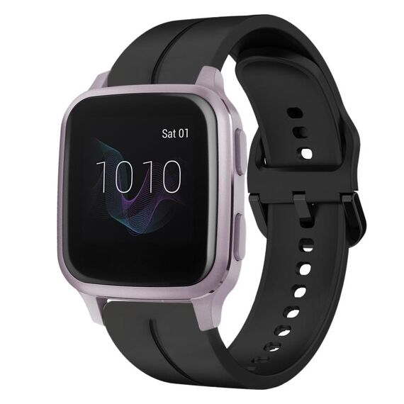 Per cinturino in silicone Garmin Venu SQ 20mm Loop (nero)