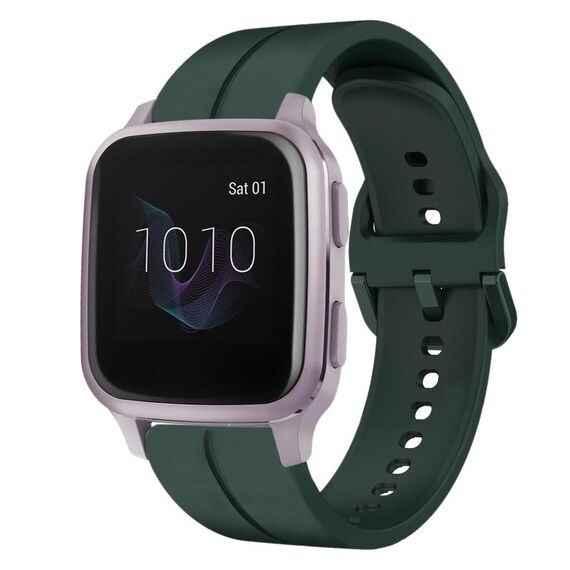Per cinturino in silicone Garmin Venu SQ 20mm Loop (verde scuro)