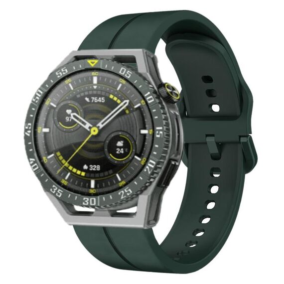 Per Huawei Watch GT 3 SE cinturino in silicone da 22 mm con cinturino (verde scuro)