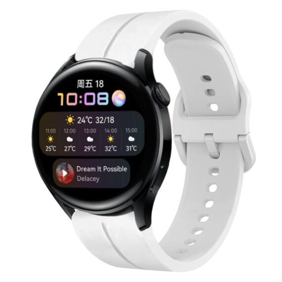 Per Huawei Watch 3 cinturino in silicone da 22 mm con cinturino (bianco)