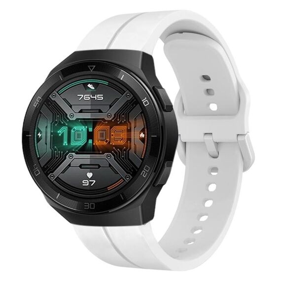 Per Huawei Watch GT 2E Cinturino in silicone da 22 mm con cinturino (bianco)