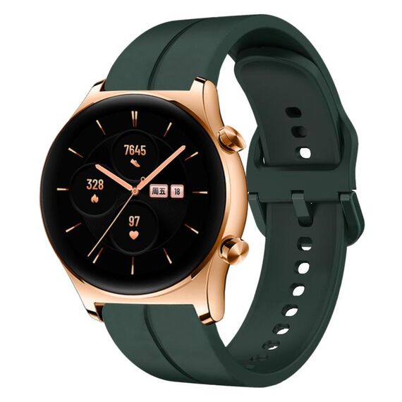 Cinturino in silicone per orologio Honor Watch GS 3 da 22 mm (verde scuro)