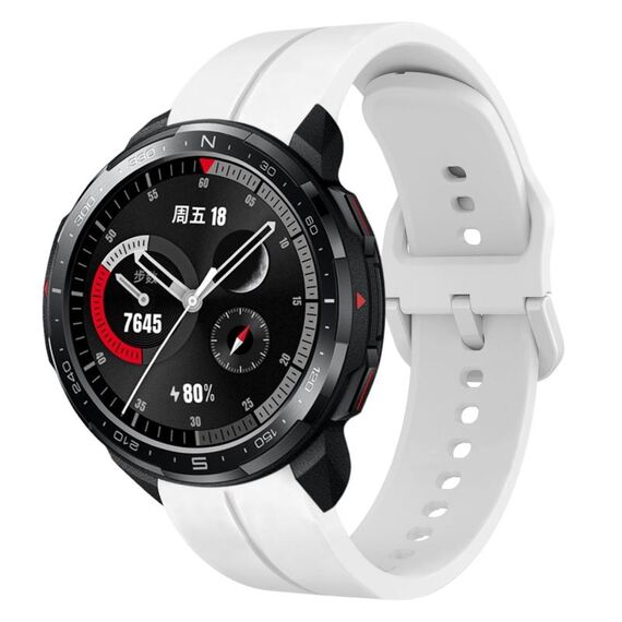 Cinturino in silicone per orologio Honor Watch GS Pro da 22 mm (bianco)