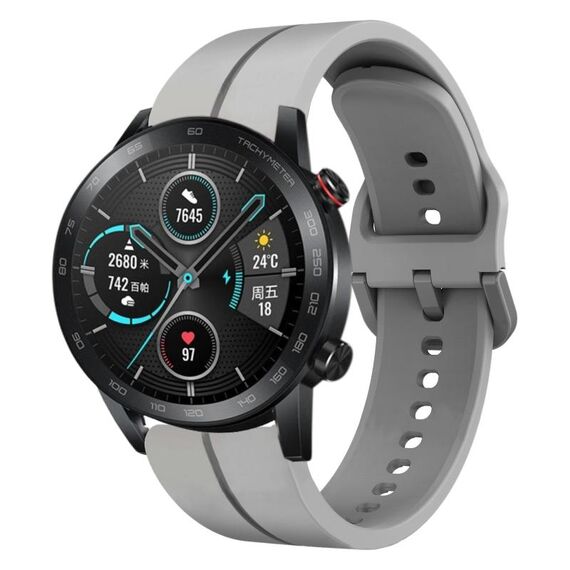 Per Honor Magic Watch 2 46mm 22mm Cinturino in silicone con cinturino (grigio)