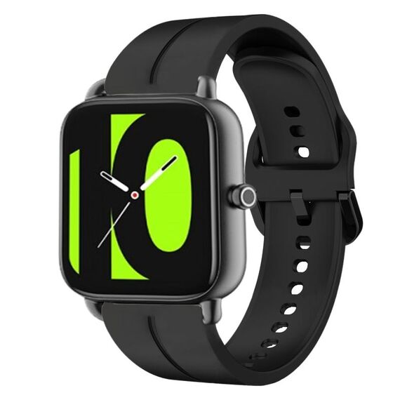 Per Xiaomi Haylou RS4 LS12 cinturino in silicone da 22 mm con cinturino (nero)