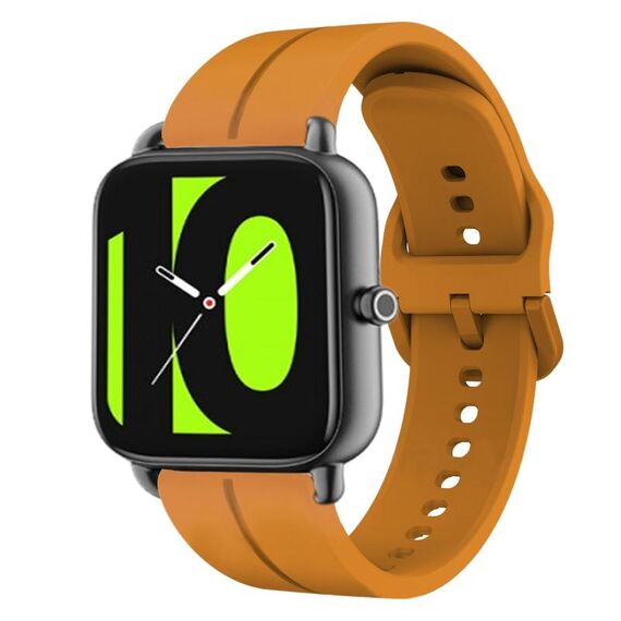 Per Xiaomi Haylou RS4 LS12 cinturino in silicone da 22 mm con cinturino (giallo ambra)
