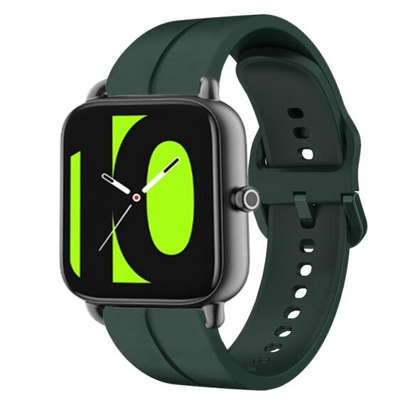 Per Xiaomi Haylou RS4 LS12 cinturino in silicone da 22 mm con cinturino (verde scuro)