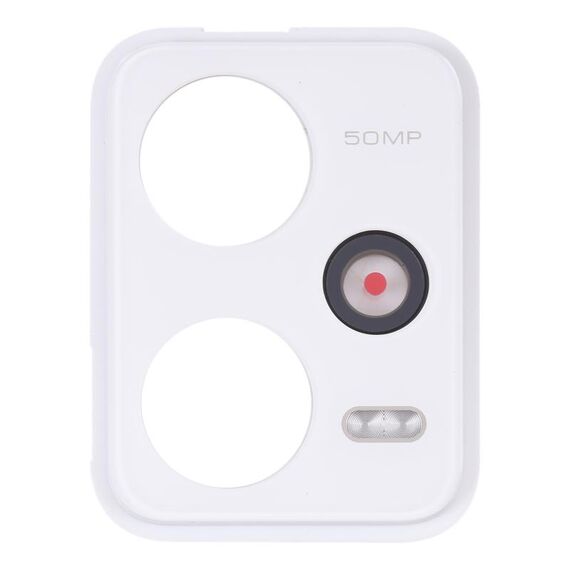 Telaio per obiettivo fotocamera posteriore per Xiaomi Redmi Note 12 Pro 5G (bianco)