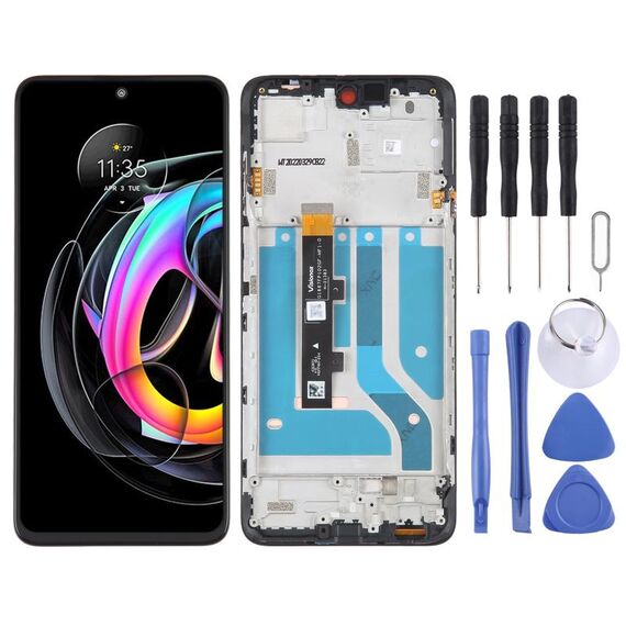 Schermo LCD OLED originale per Motorola Edge 20 Fusion / Edge 20 Lite Digitizer Assemblaggio completo con cornice