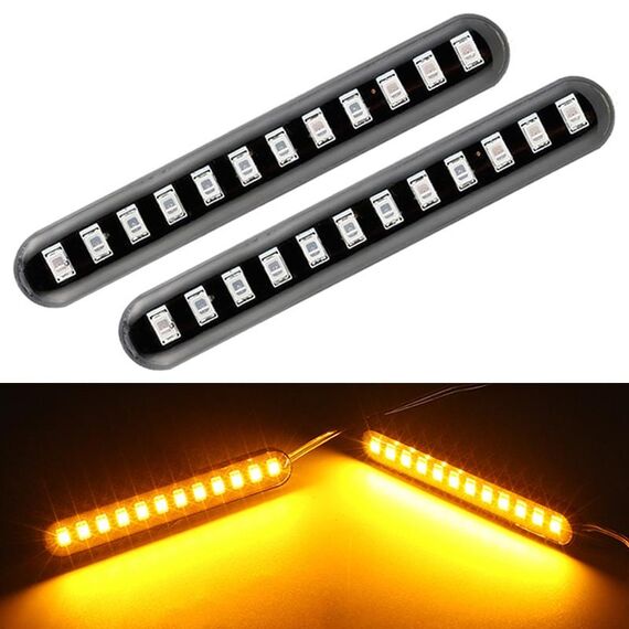 1 paio di luci per targa a 12 LED per motociclette