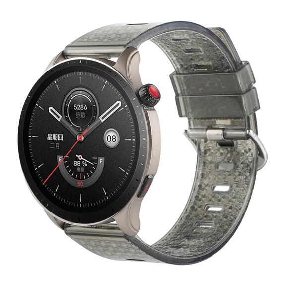 Per Huawei Watch3 Pro 22mm cinturino in TPU con diamanti lucidi trasparenti (nero)