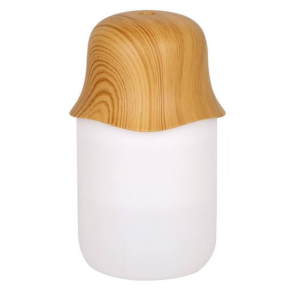 Umidificatore USB da tavolo Luce notturna per aromaterapia con venature del legno (colore chiaro)