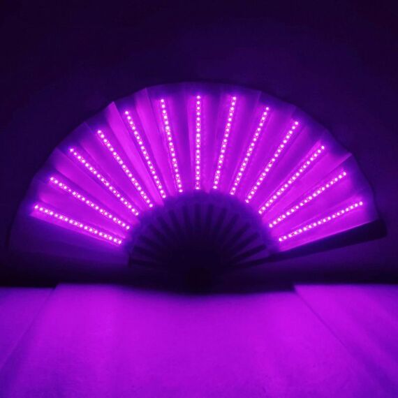 00021 LED Prom Lighting Ventaglio pieghevole Bar Atmosfera colorata Puntelli di gruppo, Colore: rosa