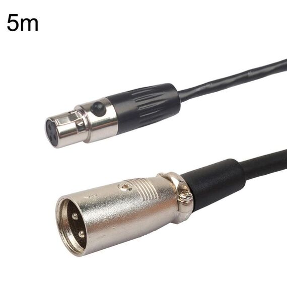 Xlrmini Caron Cavo di bilanciamento da maschio a mini femmina per cavo audio per microfono scheda audio 48V, lunghezza: 5 m