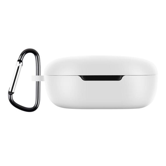 Per Xiaomi Redmi Buds 4 Lite Custodia protettiva per auricolari in silicone con gancio (bianco)