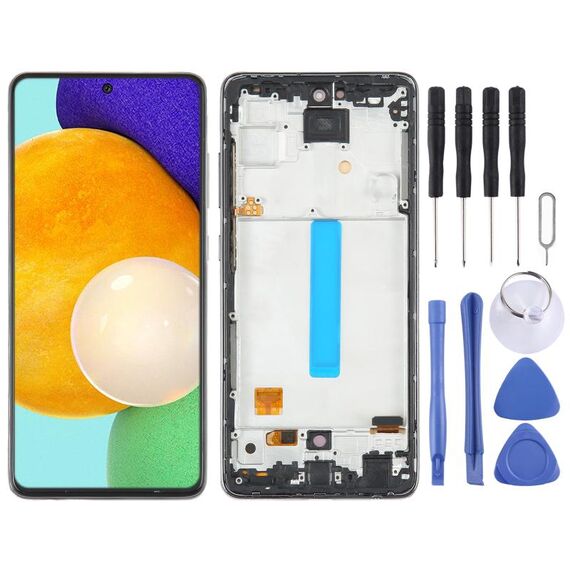 Schermo LCD OLED da 6,43 pollici per Samsung Galaxy A52 5G SM-A526 Digitizer Assemblaggio completo con cornice