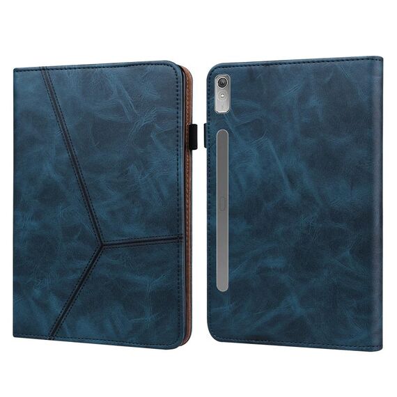 Custodia per tablet in pelle a righe goffrata per Lenovo Tab P11 Pro Gen 2 (blu)