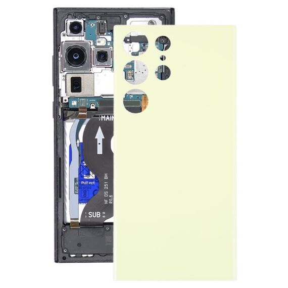 Per Samsung Galaxy S23 Ultra 5G SM-S918B Coperchio posteriore batteria OEM (giallo)