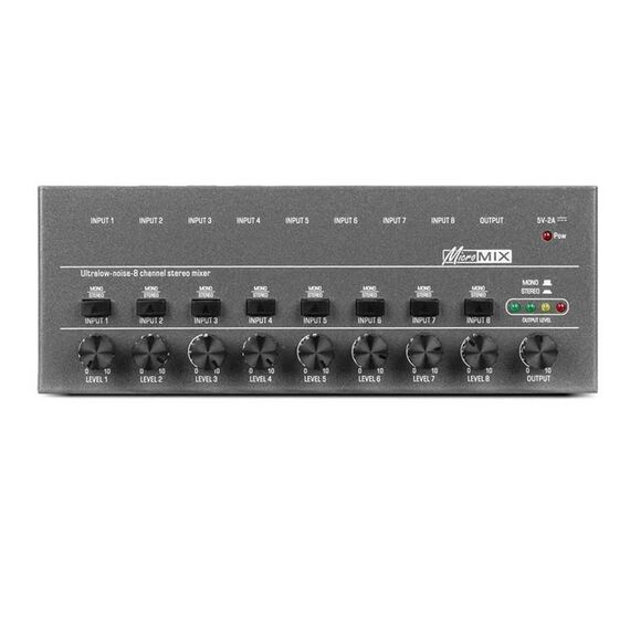 Mixer a 8 vie con commutazione stereo a canale singolo Mini segnale audio ibrido piccolo