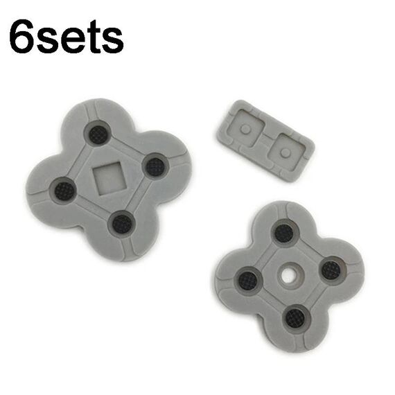 Per Nintendo Dual Screen Lite 6set Pad in gomma conduttiva Tasti adesivi in ​​silicone morbido