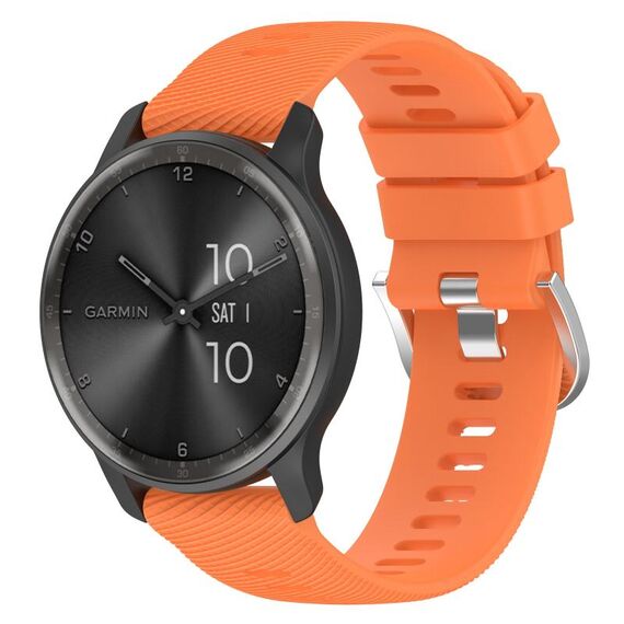 Per Garmin Forerunner 645 Music Cinturino per orologio in silicone tinta unita testurizzato incrociato da 20 mm (arancione)