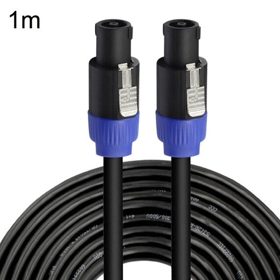 Cavo audio da maschio a maschio a quattro conduttori Ohm Cavo ad anello Cavo per altoparlanti da palco 1 m (blu nero)